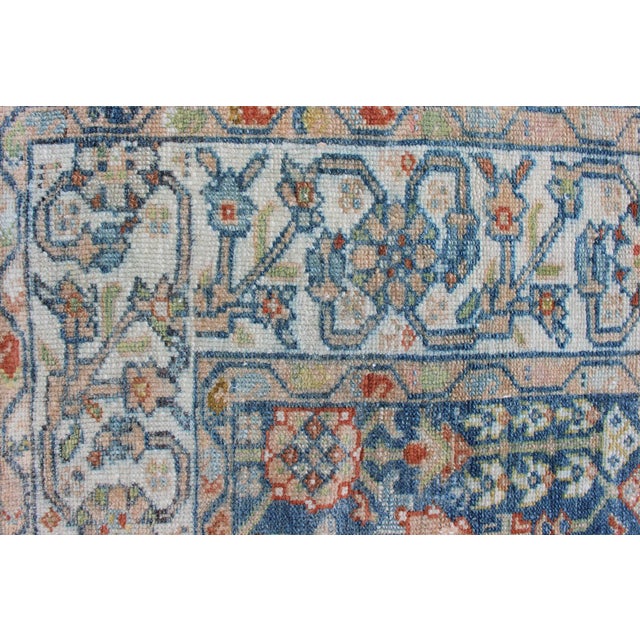 Persian Antique Malayer Rug With All-Over Design in Various Blue, Ivory & Red 4'8 X 6'3 For Sale - Image 13 of 17