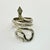 1990s Vintage Southwestern Boho Chic Figurative Sterling Silver Snake Ring - Size 6 For Sale - Image 12 of 12