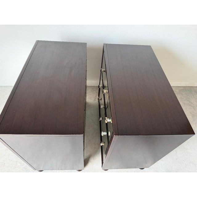 Tommy Bahama Royal Kahala Starlight Mirrored Three-Drawer Nightstands – A Pair For Sale - Image 9 of 18