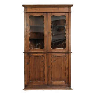 Dutch Pine Corner Cabinet For Sale