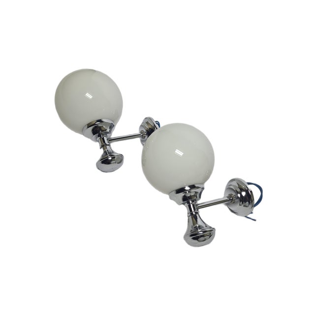 1970s Art Deco Sconces, Poland, 1970s, Set of 2 For Sale - Image 5 of 9