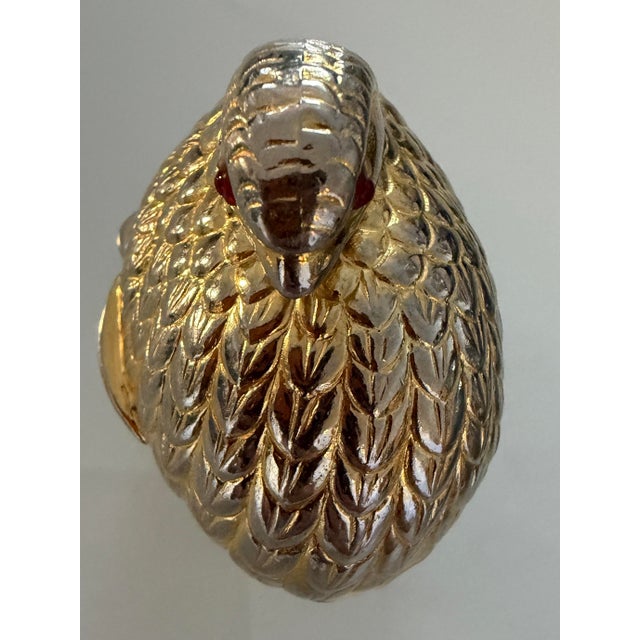 Signed Judith Leiber 1980's Resting Quail Pill Box For Sale - Image 11 of 12