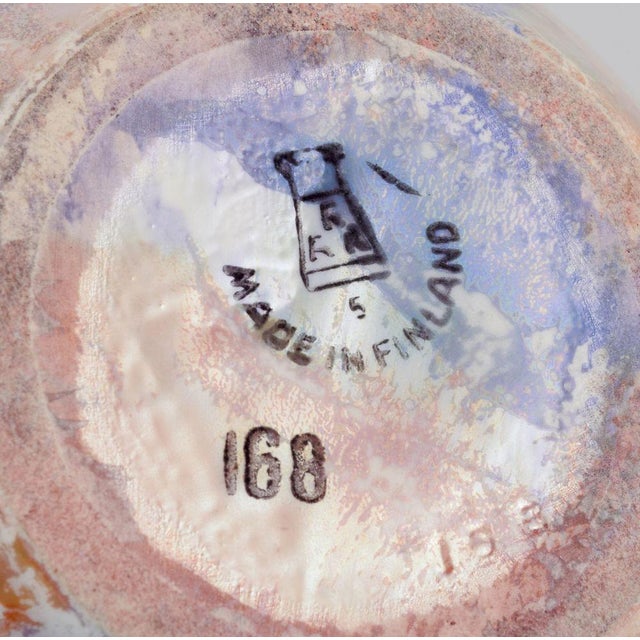 Ceramic Art Deco Marmor Vase in Ceramic with Marble Decoration from Arabia, Finland, 1920s For Sale - Image 7 of 8