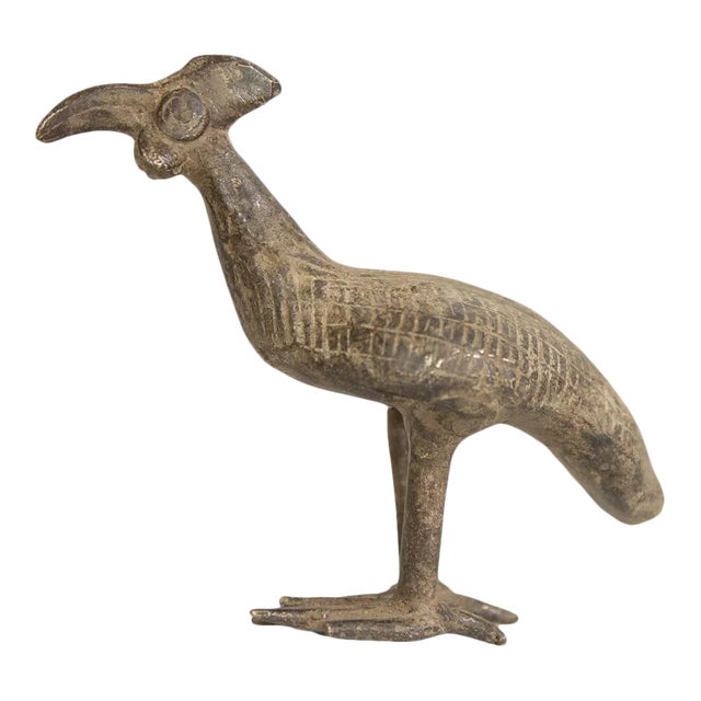 Vintage African Bronze Kori Bustard Bird For Sale
