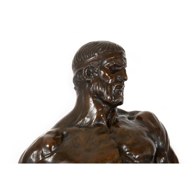 American School Art Deco Bronze Sculpture “Hercules & the Hydra” Ca. 1940s For Sale - Image 6 of 12