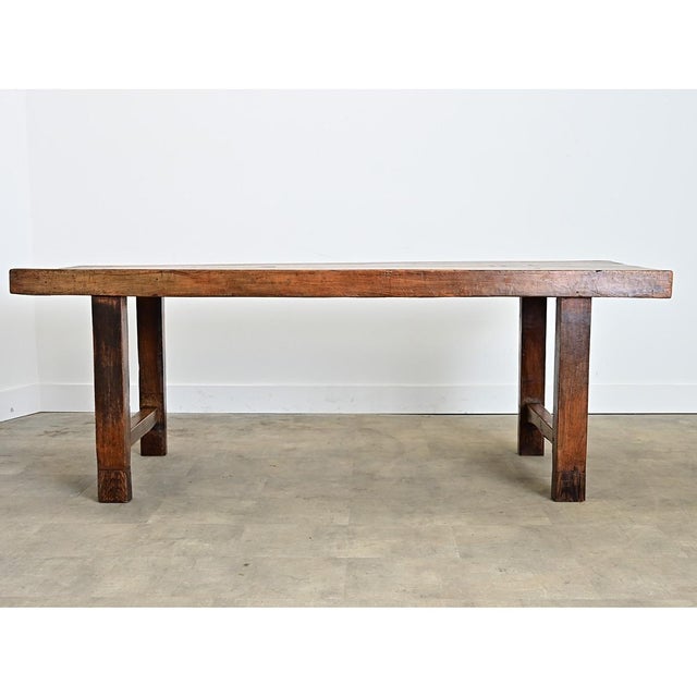 19th Century French 19th Century Solid Beech Farm Table For Sale - Image 5 of 18