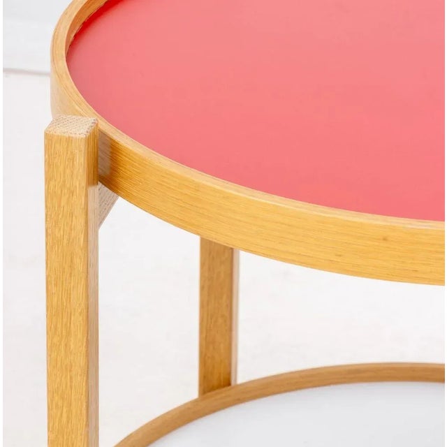 Brown Hans Bolling Style 2-Tier Rolling Side Tables, Pr. For Sale - Image 8 of 8