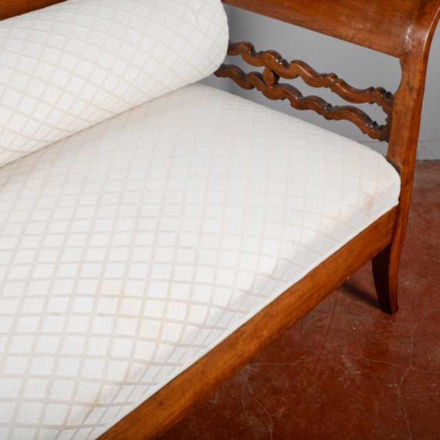 Three-Seater Sofa in Walnut For Sale - Image 9 of 18