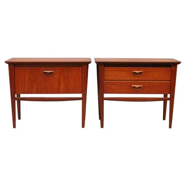 1960s Louis Van Teeffelen Teak SIde Tables Nightstands - A Pair For Sale - Image 12 of 12