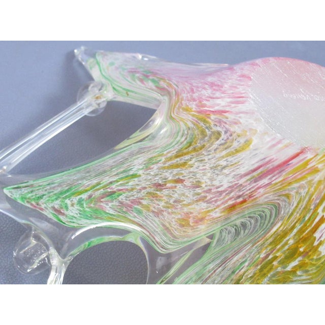 Vintage Sommerso Murano Glass Centerpiece Sculpture Pocket Emptier, 1980s For Sale - Image 11 of 15
