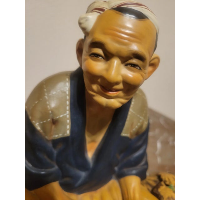 Vintage Japanese Hakata Jimasu Sheller doll. Made in the Mid 20th Century