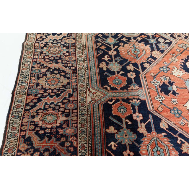Antique Persian Heriz Rug For Sale - Image 4 of 12
