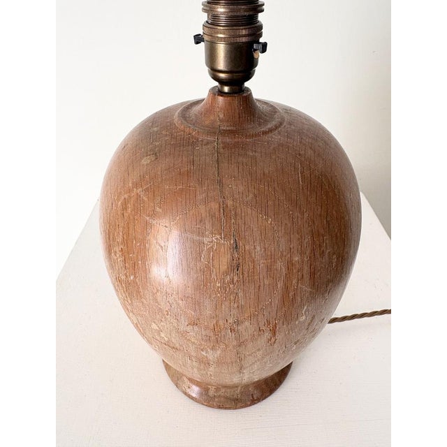 Contemporary Minimalist Limed Oak Table Lamp, 1950s For Sale - Image 3 of 7