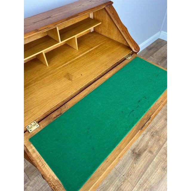 Vintage French Style Secretaire in Oak For Sale - Image 13 of 18