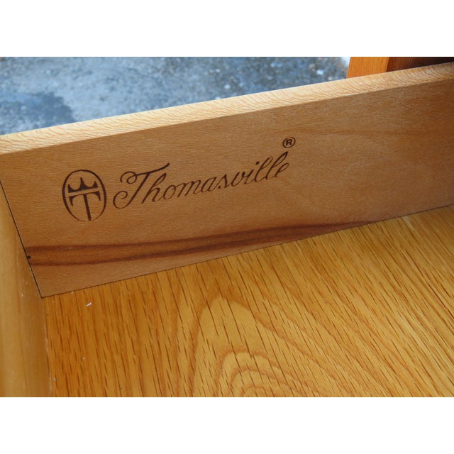 Wood Thomasville Hollywood Regency Nightstands End Bedside Tables a Pair 6355 For Sale - Image 7 of 17