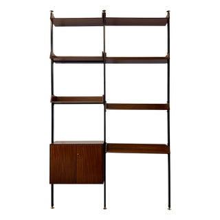 Vintage Modular Teak and Ash Bookcase For Sale