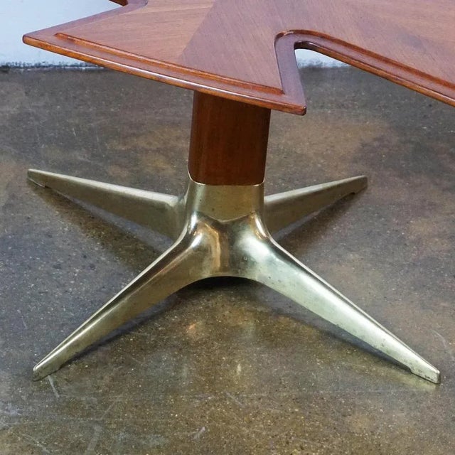 Mid-Century Austrian Walnut and Brass Coffee Table by Oswald Haerdtl For Sale - Image 10 of 14