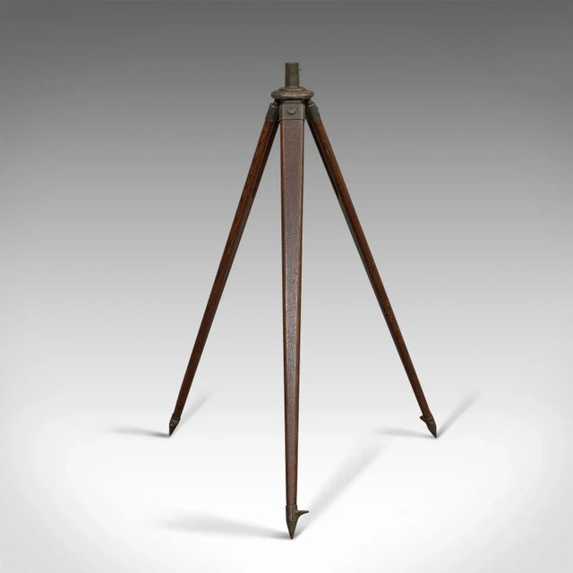 20th Century Oak and Bronze Telescope Tripod For Sale - Image 6 of 12