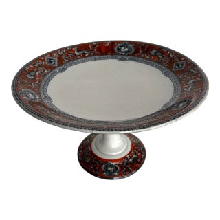 c.1872 Hammersley Hope & Carter Stag & Wild Boar Hunting Scene Compote / Cake Stand For Sale