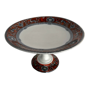 c.1872 Hammersley Hope & Carter Stag & Wild Boar Hunting Scene Compote / Cake Stand