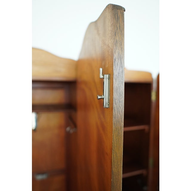 Antique Wylie & Lochhead Glasgow Burl Walnut Armoire Wardrobe For Sale - Image 12 of 18