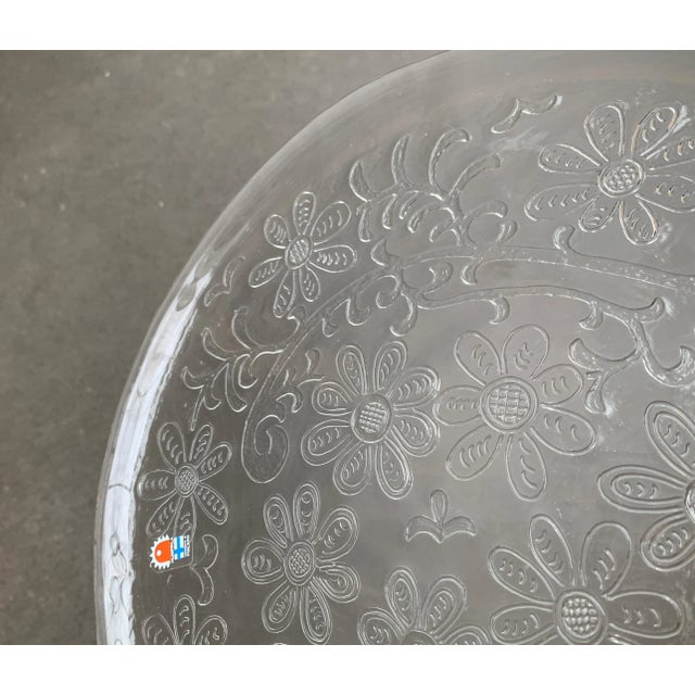 Large Mid-Century Finnish Glass Plate from Humppila For Sale - Image 4 of 18