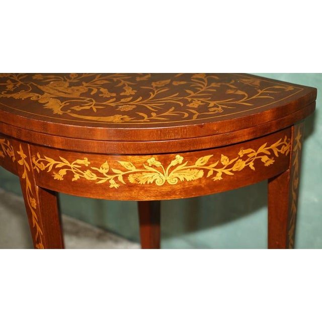 Antique English Demi Lune Chess Table, 1870 For Sale - Image 10 of 18