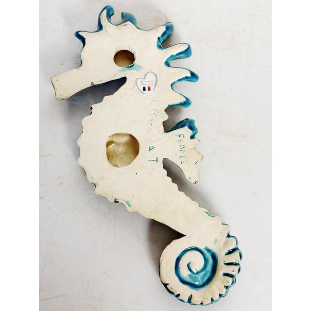 Blue Blue Wall Decoration in Glazed Ceramic, France, 1970 For Sale - Image 8 of 15