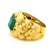 Vintage Etruscan-Style 18K Gold Emerald and Diamond Ring For Sale In Miami - Image 6 of 11