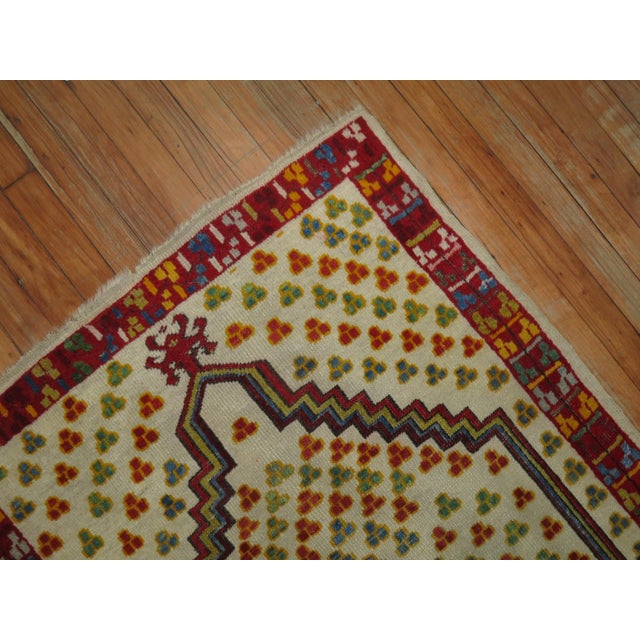Early 20th Century Antique Zabihi Collection Turkish Ghiordes Prayer Rug - 2'10" x 4' For Sale - Image 5 of 7