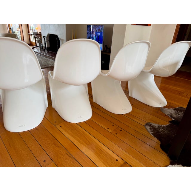 4 High End Verner Panton S-Chair Glossy Lacquer Finish for Herman Miller/Vitra For Sale - Image 10 of 11