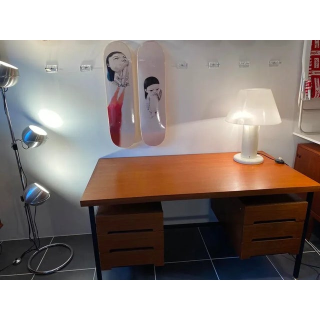 White Lacquered Metal Lamp from Guzzini, 1970s For Sale - Image 3 of 15