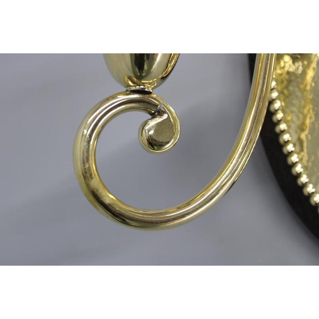Brown Art Nouveau Brass Wall Sconces in the style of Hoffmann, 1920s, Set of 2 For Sale - Image 8 of 16