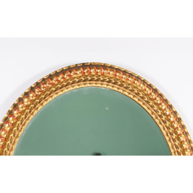 Antique French Rococo Oval Giltwood Mirrors, 1800s, Set of 2 For Sale - Image 5 of 14