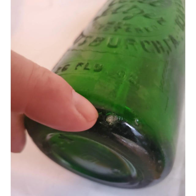 Antique Late 19th Century Pittsburg Seltzer Co. Club Selzer Pittsburg Pa. Soda Water Seltzer Water Bottle Green For Sale - Image 11 of 12