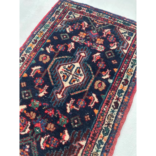 1950s Vintage Navy Tribal Rug| 2 x 3 | Chairish