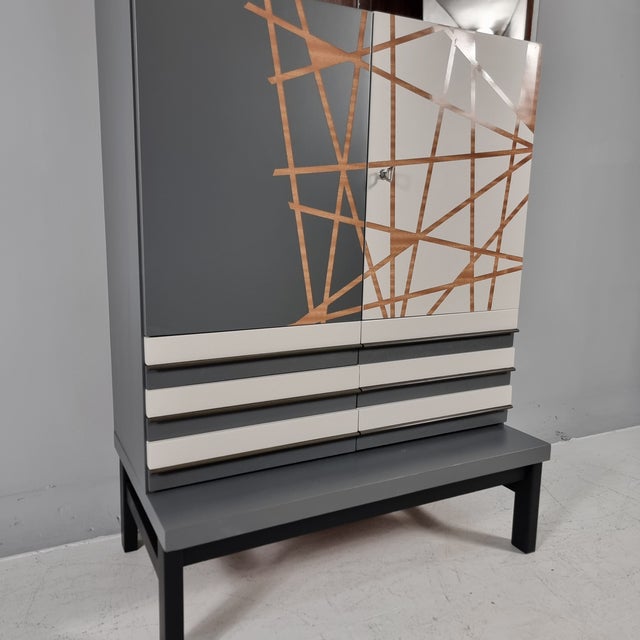 Wood Vintage Bar Cabinet in Beech, 1970s For Sale - Image 7 of 12