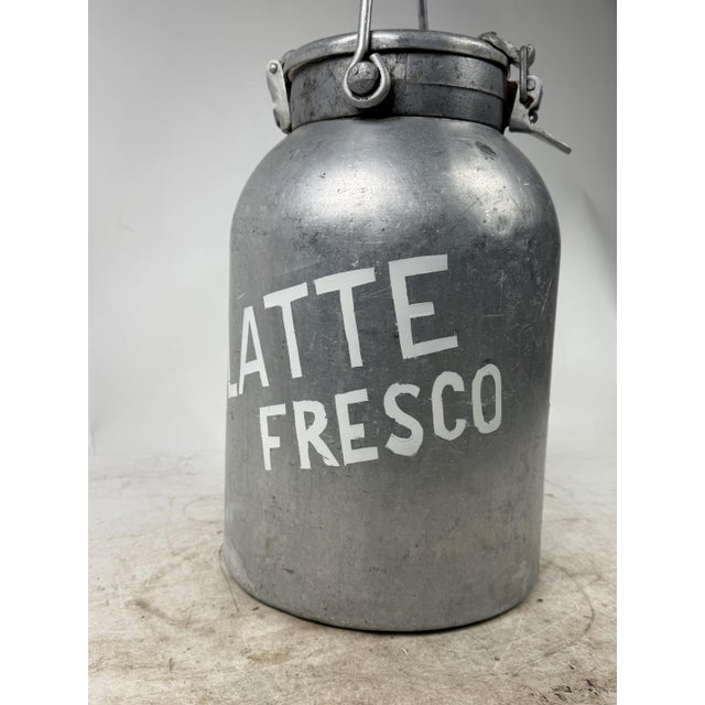 Antique Aluminum Fresh Milk Can, 1950s For Sale - Image 4 of 13