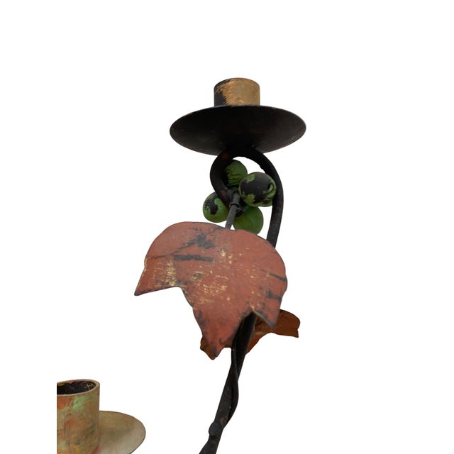 Art Nouveau Wrought Iron Candelabra, 1920s For Sale - Image 3 of 13