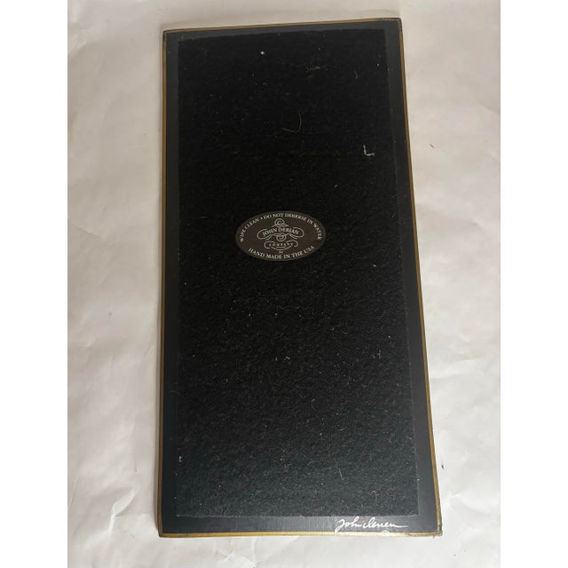 2000s John Derian Signed Decoupage Glass Horse & Antique Serving Ware Tray For Sale - Image 4 of 5