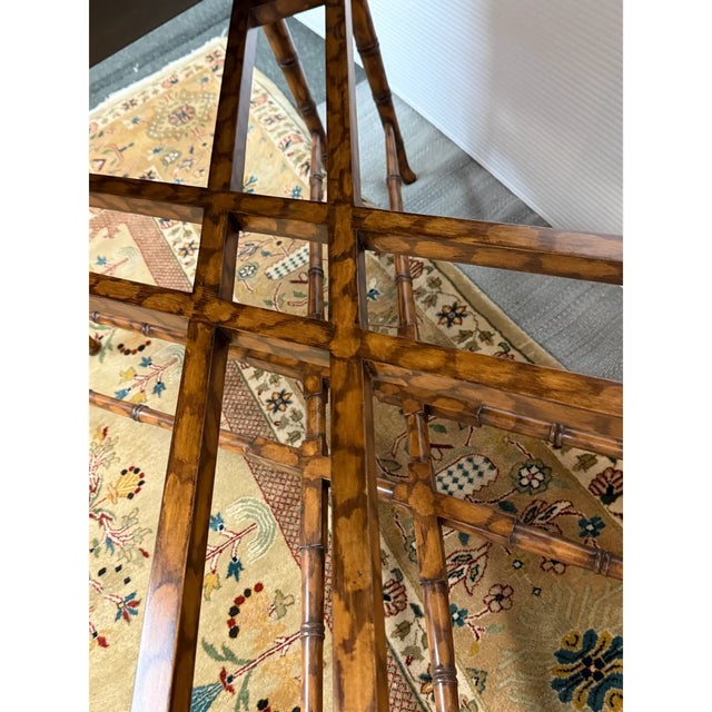 Late 20th Century Hollywood Regency Bamboo With Lacquer Tray Table For Sale - Image 5 of 12