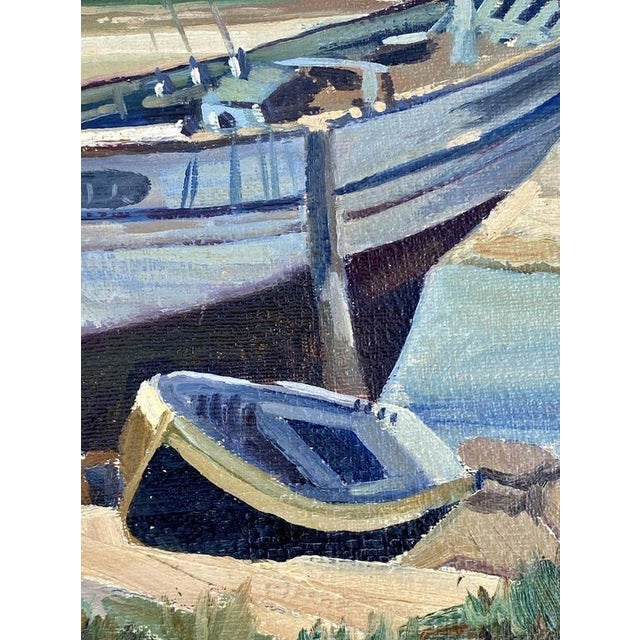 F. Meheut, Breton Boat, Oil on Hardboard For Sale - Image 5 of 13