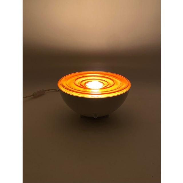 Space Age Orange Glass Table Lamp, France, 1970s For Sale - Image 16 of 18