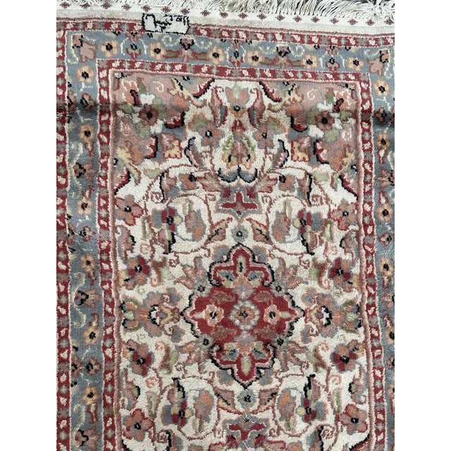 Small Vintage Silk and Wool Pakistani Rug from Bobyrugs, 1980s For Sale - Image 3 of 14