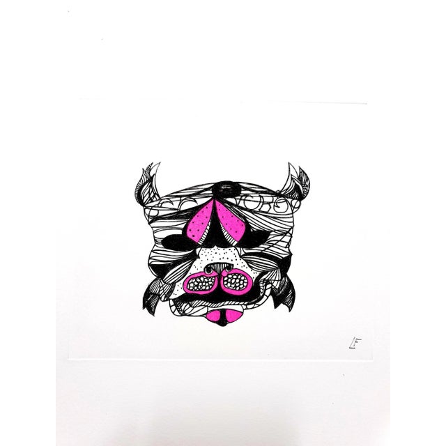 Leonor Fini - Purple Surrealist Cat - Original Etching 1985 For Sale - Image 11 of 11