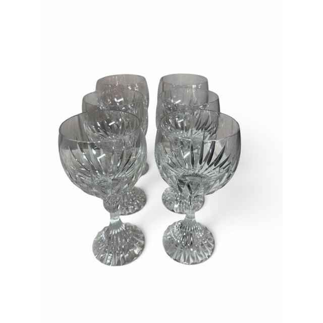 Elevate your tablescape or home bar with this exceptional, matching set of six (6) genuine Baccarat crystal wine glasses...