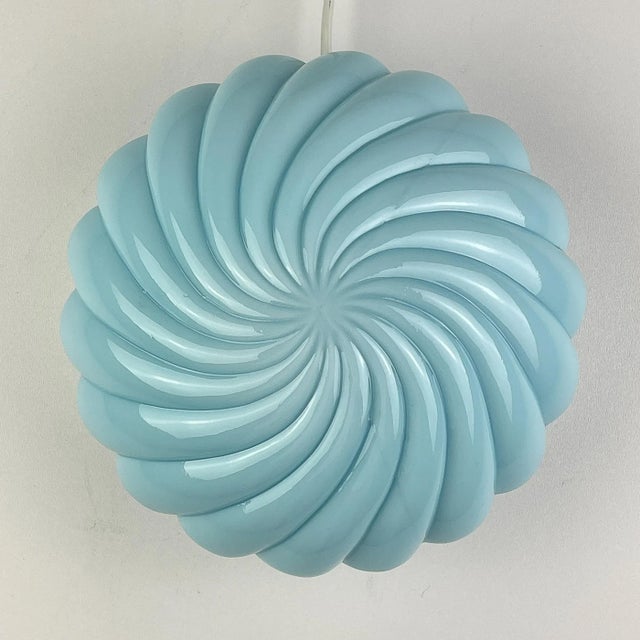 1950s Vintage Blue Opaline Table Lamp, Italy, 1950s For Sale - Image 5 of 13