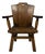 Brutalist Rustic Oak Armchair, 1960s For Sale