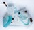 Ice bucket: h: 16, d: 15 carafe: h: 25, d: 10 stirrer: 29cm tray: 49cm x 36 ice cube tongs: 21cm this piece has an...