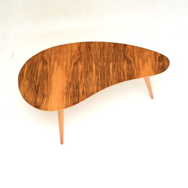 Vintage Walnut Side Table, 1950s For Sale - Image 6 of 9